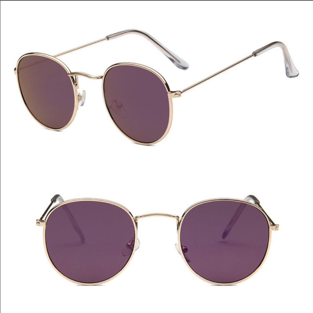 RETRO ROUND COLORED AVATAR SUNGLASSES - Picture 7 of 8